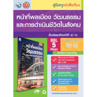 คู่มือครู หนังสือเรียนหน้าที่พลเมือง วัฒนธรรม และการดำเนินชีวิตในสังคม ม.4-6 